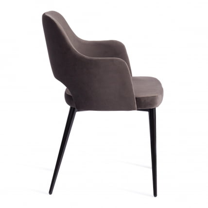 Кресло VALKYRIA 2 (mod. 718) ткань/металл, 55х55х80 см, высота до сиденья 48 см, темно-серый barkhat 14/черный_1