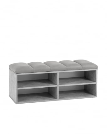 Обувница Хольст 2 серая велюр Серый_0