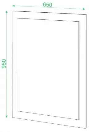 Зеркало Домино Венге (650x20x950)_2