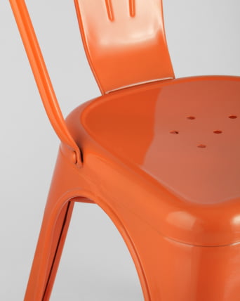 Стул TOLIX с высокой спинкой Оранжевый глянцевый_6