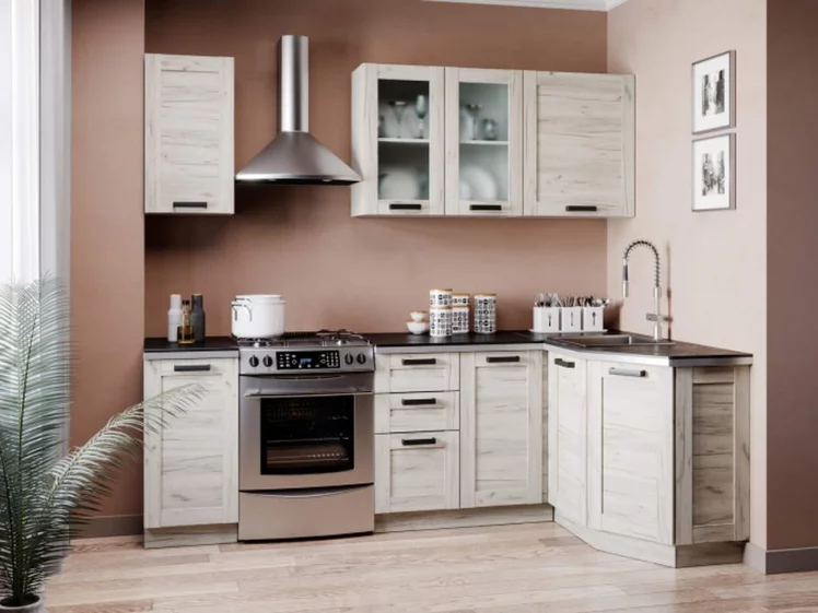 Тумба кухонная окончание 350 Винченца ЛД 234.220.000.013 Белый Дуб Крафт белый_2