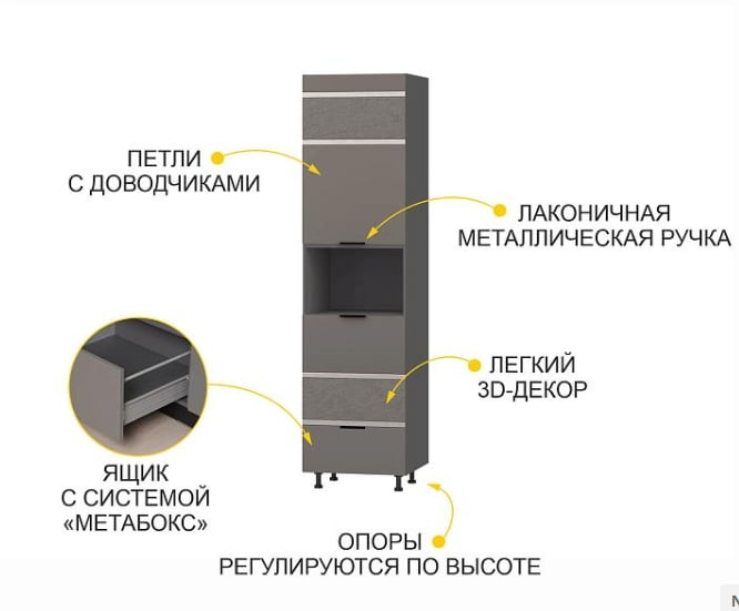 Пенал Грейс 105.76 правый Оникс Кубанит_1