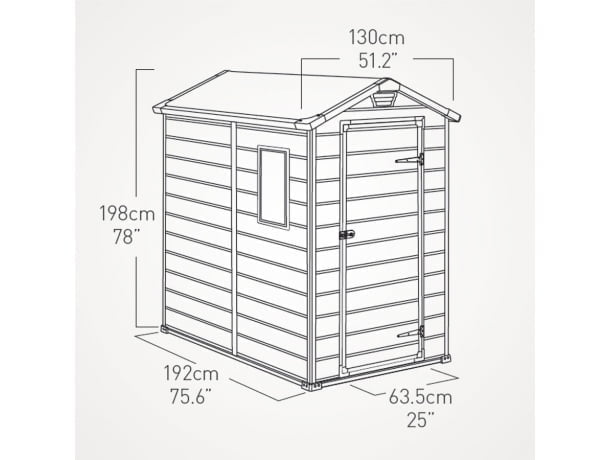 Сарай пластиковый MANOR 4x6_1