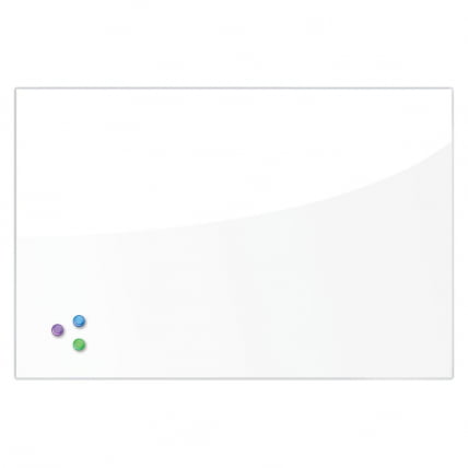 Доска магнитно-маркерная стеклянная BRAUBERG 60х90 см Белая_0