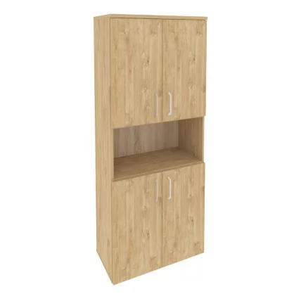 Шкаф высокий широкий (4 низких фасада ЛДСП) ONIX O.ST-1.5 Тиквуд Светлый_0