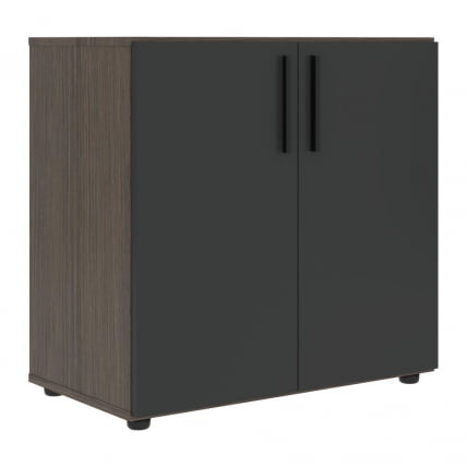 Шкаф с глухими малыми дверьми VELION VLCS 80.1 Яшма черный Дуб Сильвер_0