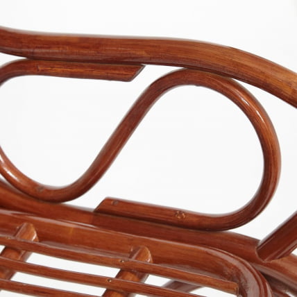 Кресло-качалка VIENNA (разборная) / без подушки / ротанг top quality, 58x133x102 см, Pecan (орех)_6