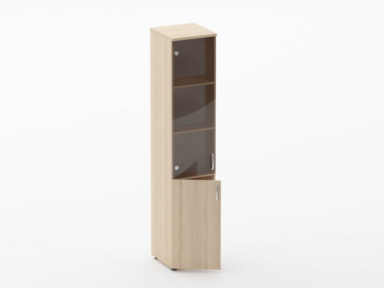 Шкаф высокий со стеклом Glassy 6.19.15Л Венге_1