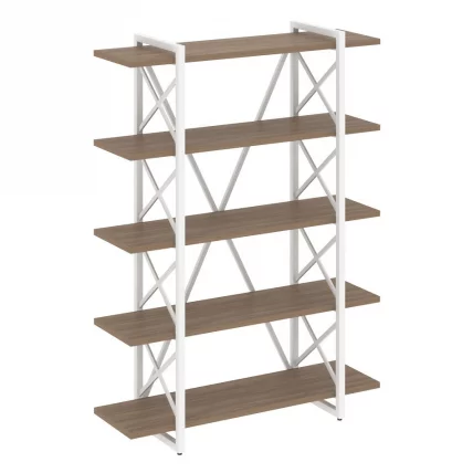 Стеллаж на регулируемых опорах - 5 полок LOFT VR.L-MST.O-5.8V Металл белый Дуб Аризона_0