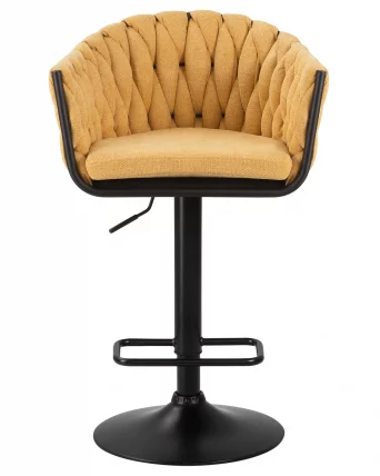 Стул барный DOBRIN LEON Желтая ткань LAR 275-8_5