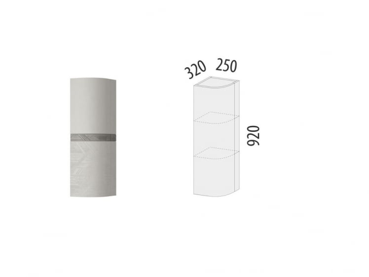 Шкаф кухонный торцевой закрытый (прав) Бостон 104.17_2