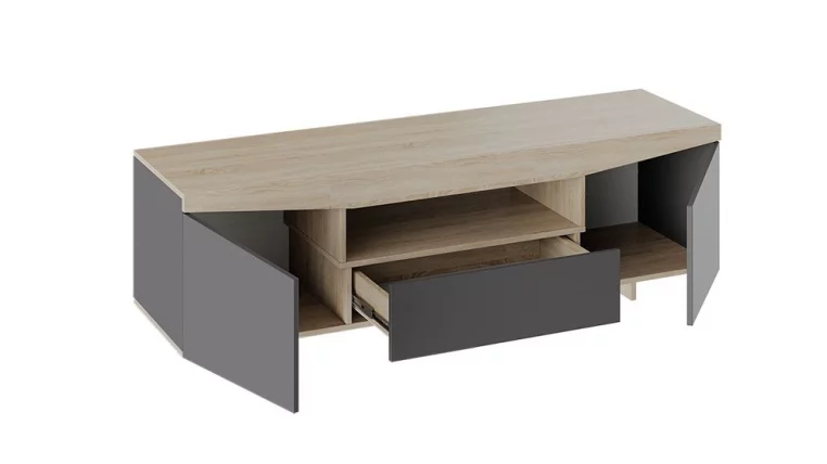 Тумба под телевизор ТВ тип 1 Дуб Сонома/Графит Серый_1