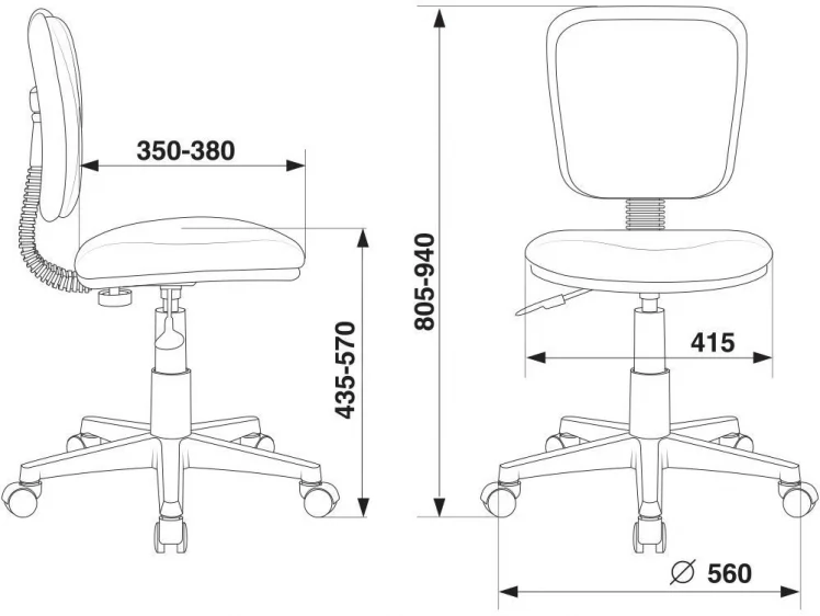 Кресло детское Бюрократ CH-W204NX (пластик белый) Салатовый 15-118_4