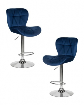 Стул барный DOBRIN BARNY (синий велюр (MJ9-117)) 2 шт_0