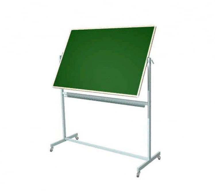 Доска магнитная поворотная комбинированная (мел/маркер) 110402ЭМЛ+МР Зеленая Белая_0
