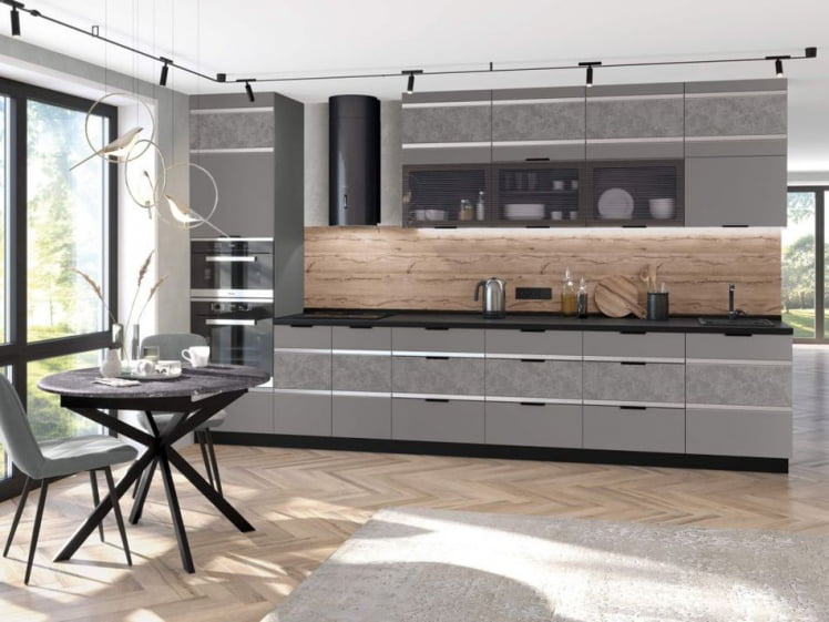 Стол с 3-мя ящиками системы Hettich Грейс 105.91 Оникс Кубанит_3