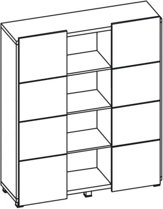 Шкаф высокий Charisma CH4C150 Орех лион_0
