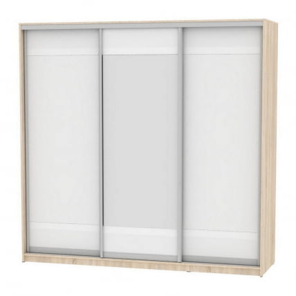 Шкаф-купе B-220х235х60-2(ДСС-Белый-D9D10D9)_0