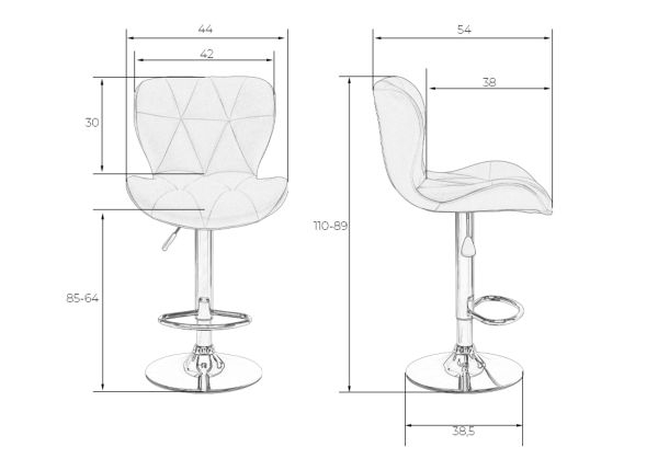 Стул барный DOBRIN BARNY (пудрово-розовый велюр (MJ9-32)) 2 шт_11
