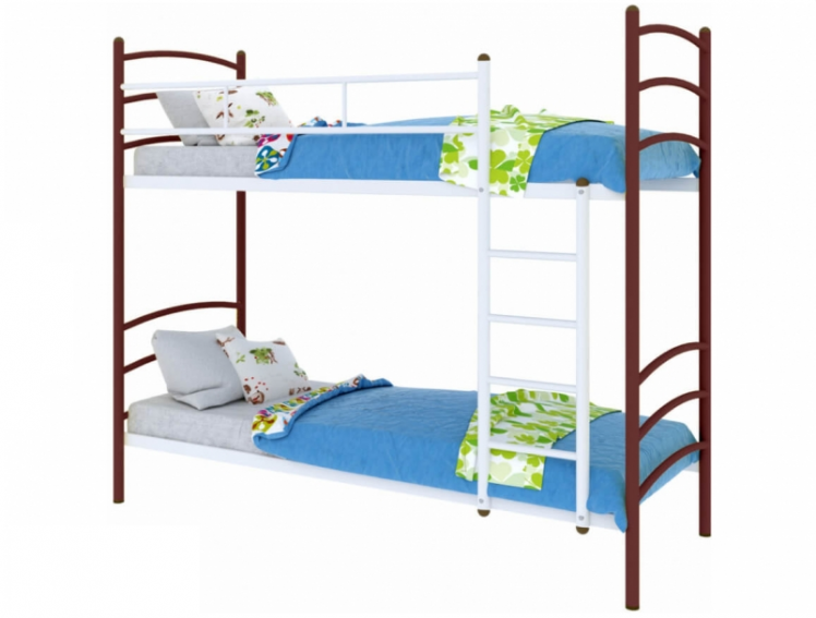 Кровать двухъярусная Милана Duo 900х1900 Коричневая_0