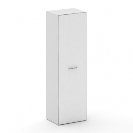 Гардероб узкий универсальный Кросс CР.ГБ-102 вхите Белый Бриллиант УМ/Лакобель Белый 600*460*2000 / CR.GB-102 white UM/Лакобель_0