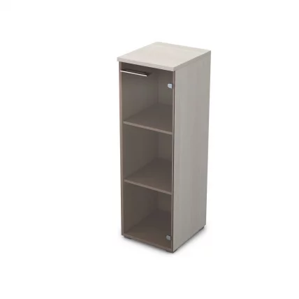 Пенал средний со стеклом GLOSS LINE 9НП.017.3 Ivory_0