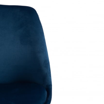 Стул TULIP SOFT (mod. 74) вельвет/дерево , 54 х 47 х 83 см , синий (HLR 63)/натуральный_5