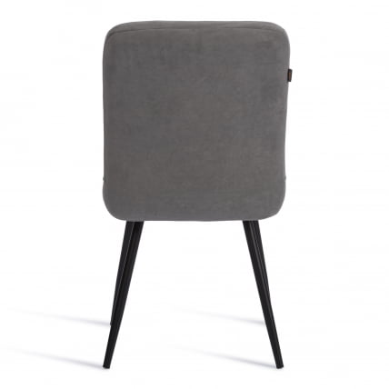 Стул обеденный Medeo флок , 47х56х89, серый/черный, 29_3