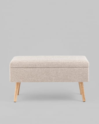 Банкетка Сторми с ящиком серо-бежевый_5