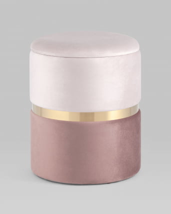 Пуф Кэрри с ящиком велюр Розовый_1