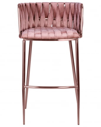 Стул барный DOBRIN EMMA ROSE GOLD (розовый велюр (VF-10))_5