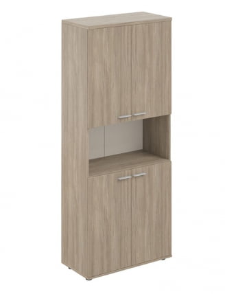 Шкаф высокий с нишей Sigma SG.841.OD.OD.OD Дуб темный_0