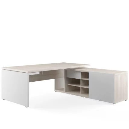 Стол письменный на опорной креденции правый ZIO28510321 Светлый дуб_0