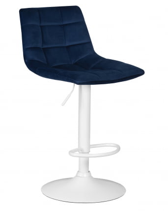 Стул барный DOBRIN TAILOR WHITE (синий велюр (MJ9-117)) 2 шт_2