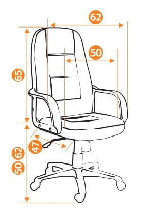 Кресло руководителя СН747 красный 36-161_2