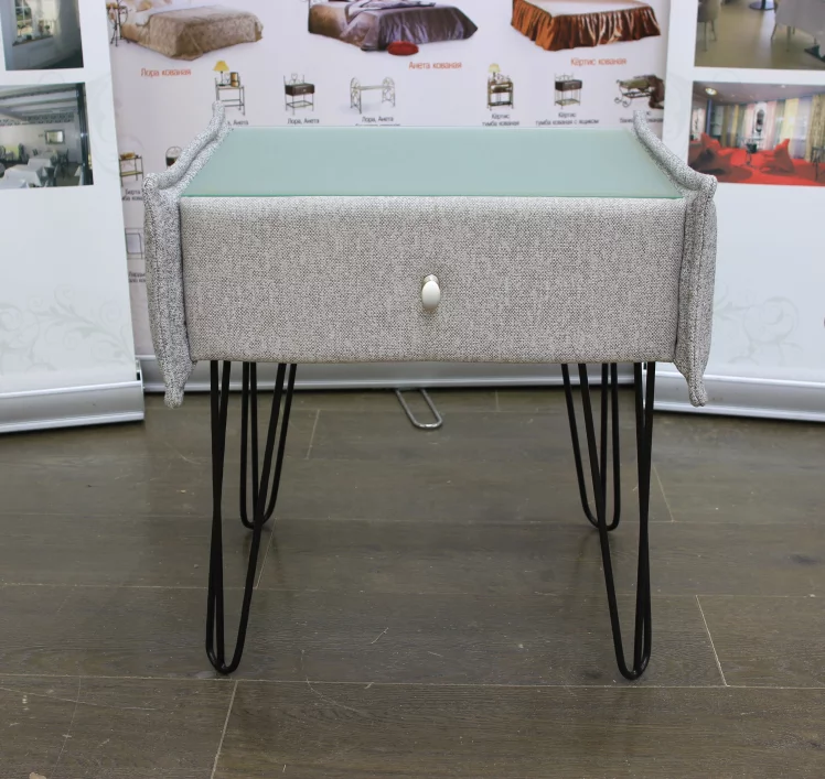 Тумбочка Лейд в ткани Taft на опорах CHX_1