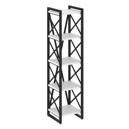 Стеллаж на регулируемых опорах - 5 полок LOFT VR.L-MST.O-5.4 Металл черный Белый Бриллиант_0