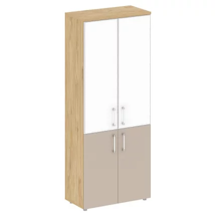 Шкаф высокий широкий SHIFT SK.ST-1.2R white Тиквуд Светлый/Капучино_0