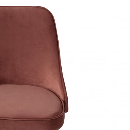 Стул барный KISH (mod. 714) ткань/металл, 50х57х110 см, высота до сиденья 78 см, коралловый barkhat 15 /черный_6