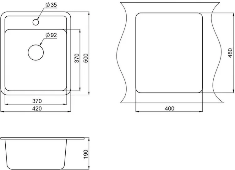 Кухонная мойка STANDART 4202 Брют_2