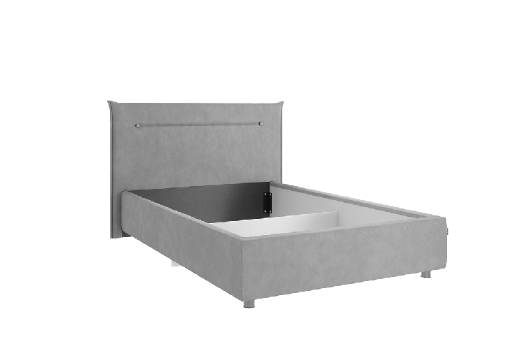 Кровать 1.2 Альба с основанием ЗО.КМ1.2-01 крем (велюр) / ZO.KM1.2-01_1