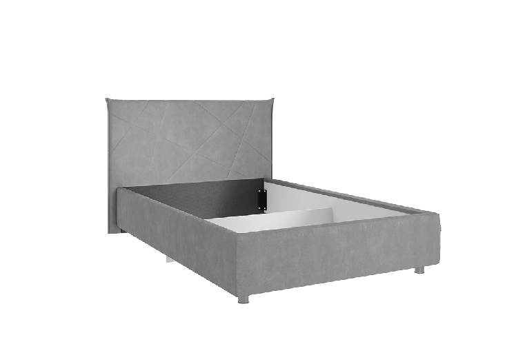 Кровать 1.2 Квест с основанием ZO.KM1.2-03 галька (велюр)_1