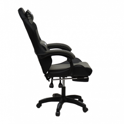 Кресло 908 KINGQUEEN цвет черный/темно серый с массажем и подсветкой 908-black-dgrey-mass_5