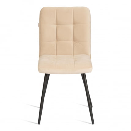 Стул обеденый Medeo велюр, 47х56х89, молочный/черный, (Porsche 2)_4