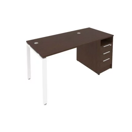 Рабочая станция с опорной тумбой Metal System Б.РС-СТП -1.2 Венге/Белый_0