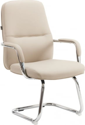Кресло для посетителей Everprof Vesta CF Экокожа Бежевый_0