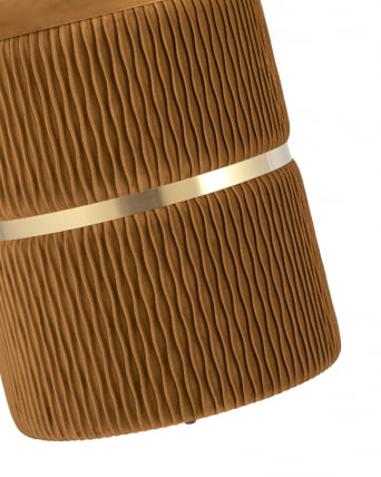 Пуф Джесси с ящиком велюр Горчичный_4