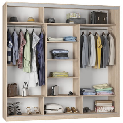 Шкаф-купе B-220х235х60-2(ЯШТ-ЯШС-D9D10D9)_1