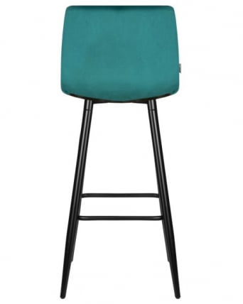 Стул барный DOBRIN NICOLE (черные матовые ножки, морской волны велюр (108-119)) 2 шт_5