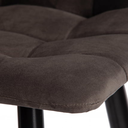 Стул барный CHILLY (mod.7095б) ткань/металл, 53х44х104 см, высота до сиденья 76 см, темно-серый barkhat 14/черный_6